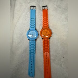 (EPIC BUNDLE DEAL)orange and blue Geneva watches
